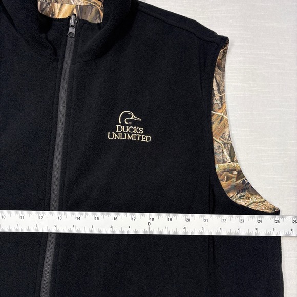 Mossy Oak Ducks Unlimited Fleece Lined Vest Mens XL Shadow Grass Habitat Camo - Picture 9 of 12